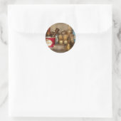 Kapper - Scheren - Het was een zeer close call Ronde Sticker (Tas)