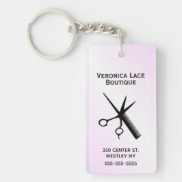 Kapper Schoonheidsspecialiste Ontwerp Blauw Sleutelhanger