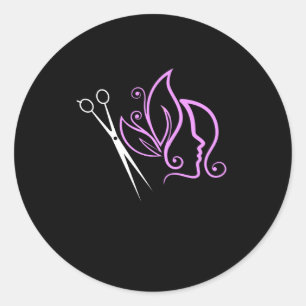Kapper Shop Beauty Saloon Kapper Fairy Ronde Sticker