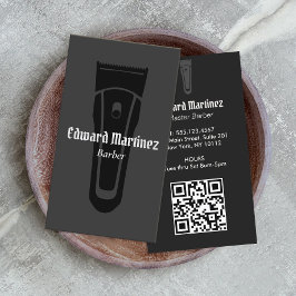 Kapper Shop Kapper Modern Zwart Haar Clipper Visitekaartje