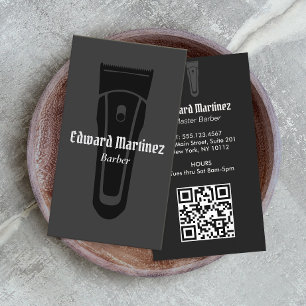 Kapper Shop Kapper Modern Zwart Haar Clipper Visitekaartje
