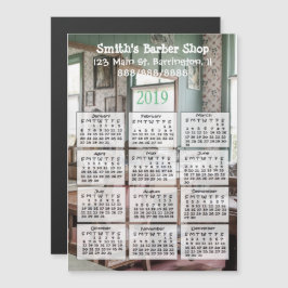 Kapper Shop Mini Kalender Magneet 2019 Magnetische Uitnodiging