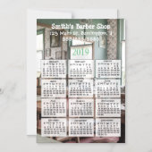 Kapper Shop Mini Kalender Magneet 2019 Magnetische Uitnodiging (Voorkant)