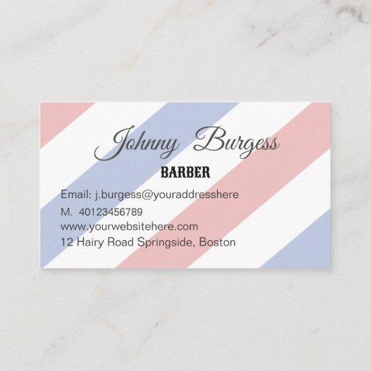 Kapper Shop Pool Moderne Kapper Visitekaartje (Achterkant)