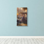 Kapper Shop van Klx Canvas Afdruk (Insitu (Houten vloer))