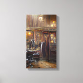 Kapper Shop van Klx Canvas Afdruk (Voorkant)