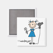 kapper stick figuur magneet (Voorkant / Achterkant)