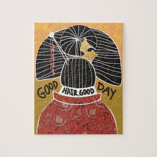 Kapper Stylist Goed Haar Inspirerend Legpuzzel (Verticaal)