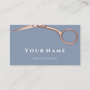 Kapper Stylist Schaar Roos Modern Smoky Blu Visitekaartje