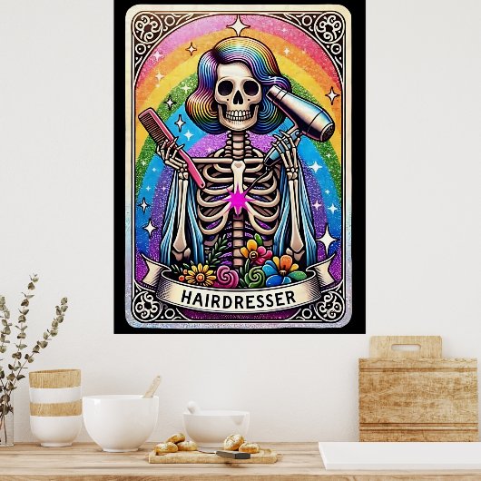 Kapper Tarot Kaart Collectie Poster (Keuken)