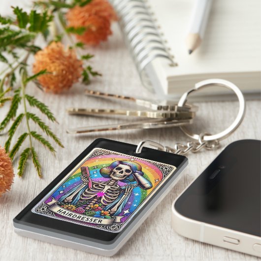 Kapper Tarot Kaart Collectie Sleutelhanger (Voorkant Rechts)
