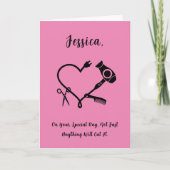 Kapper Verjaardag Kaart (Voorkant)