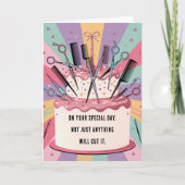 Kapper Verjaardag Kaart (Voorkant)