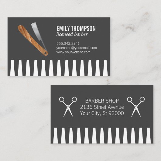 Kapper Visitekaartje (Voorkant / Achterkant)