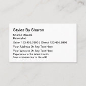 Kapper Visitekaartjes  (Achterkant)