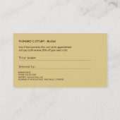 Kapper winkel beige tan en witte verwijzing sjablo (Achterkant)