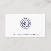 Kapper winkel op maat logo eenvoudige moderne mari visitekaartje (Achterkant)