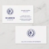 Kapper winkel op maat logo eenvoudige moderne mari visitekaartje (Voorkant / Achterkant)