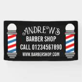 Kapper winkel paal kapsalon business custom spandoek (Horizontaal)