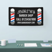 Kapper winkel paal kapsalon business custom spandoek (Beurs)