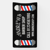 Kapper winkel paal kapsalon business custom spandoek (Verticaal)