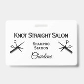 Kappers / Stylist ID Naam Badge (Achterkant)