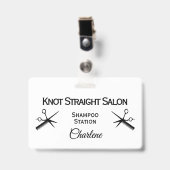 Kappers / Stylist ID Naam Badge (Voorzijde met clip)