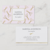 kappers, visitekaartjes, haarstylist, make-up visitekaartje (Voorkant / Achterkant)