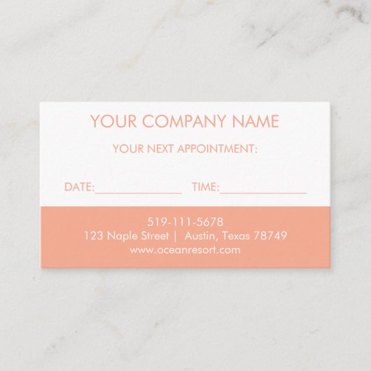 Kappersafspraakkaart Informatiekaartje (Voorkant)