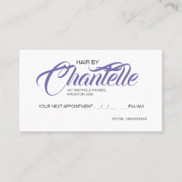 Kappersafspraakkaart Paarse Afsprakenkaartje