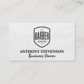 kappersbadge | Houten planken Visitekaartje (Voorkant)