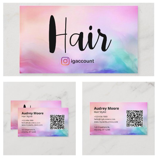 Kappersbedrijf QR-code Kapsalon Visitekaartje