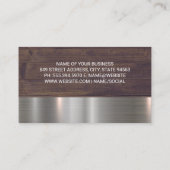 kappersblad | Metaal en hout Visitekaartje (Achterkant)