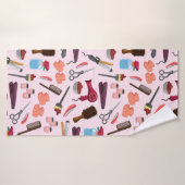 kapperseenheid KIT naadloos patroon Badhanddoek (Badhanddoek)
