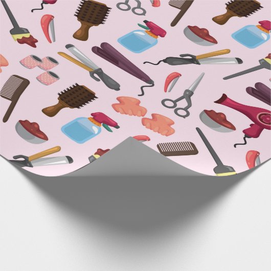 kapperseenheid KIT naadloos patroon Cadeaupapier (Hoek)