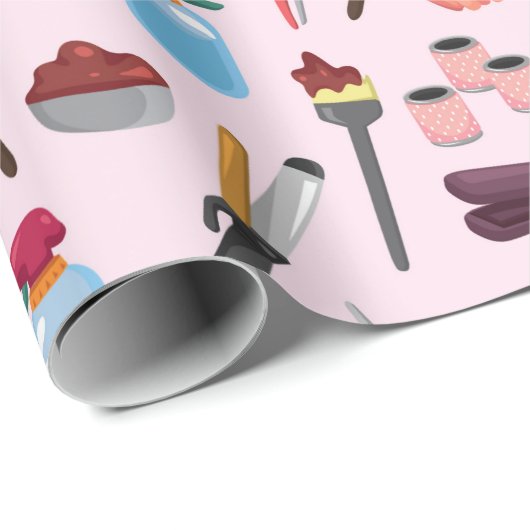 kapperseenheid KIT naadloos patroon Cadeaupapier (Rol Hoek)