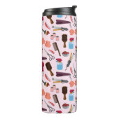 kapperseenheid KIT naadloos patroon Thermosbeker (Gedraaid links)