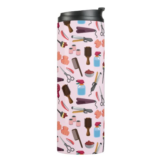 kapperseenheid KIT naadloos patroon Thermosbeker (Gedraaid links)