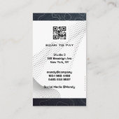 Kappersgereedschap | QR-code | Modern Visitekaartje (Achterkant)