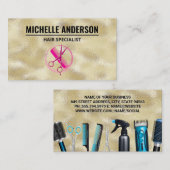 Kappersgereedschap | salon visitekaartje (Voorkant / Achterkant)