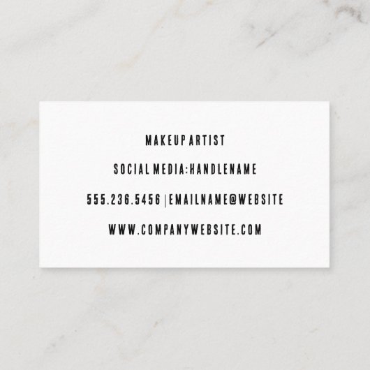 Kappersgereedschap Visitekaartje (Achterkant)