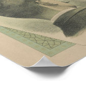  kappershaar snijgrafiek 1884 poster (Hoek)