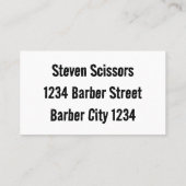 kappershaar visitekaartje (Achterkant)