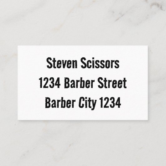 kappershaar visitekaartje (Achterkant)