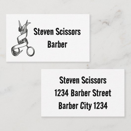 kappershaar visitekaartje (Voorkant / Achterkant)