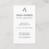 kappersleder | scheermes visitekaartje (Achterkant)