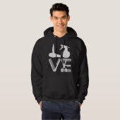 Kappersliefde föhn schaar kapper haar Br Hoodie (Voorkant volledig)