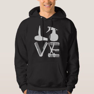 Kappersliefde föhn schaar kapper haar Br Hoodie