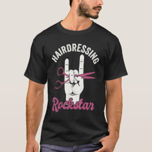 Kappersrockster, grappige kapper, retro H T-shirt