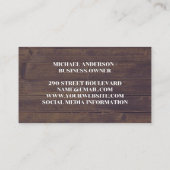 kappersschaar | Houten achtergrond Visitekaartje (Achterkant)